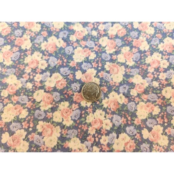 Vintage Calico Fabric Lot Various Floral Patterns Cotton Quilting Craft Material - Picture 4 of 9